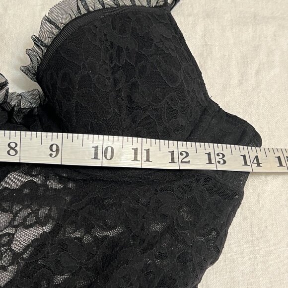 Victoria’s Secret The Lacie Black Lace Babydoll Chemise Sexy Lingerie Nightgow M - Picture 9 of 11